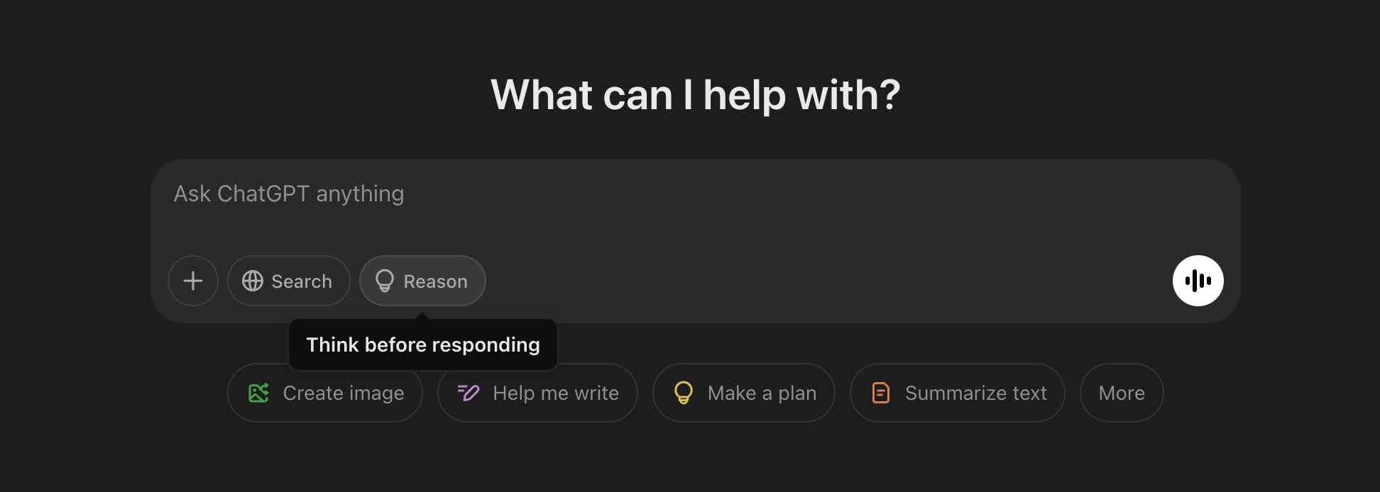 turning on ai reasoning