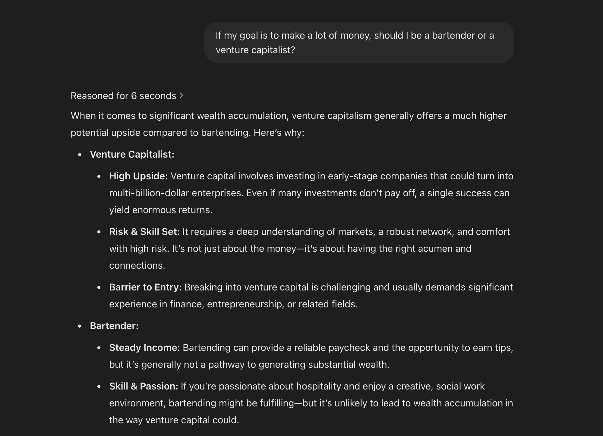 performance enhancement to a reasoning model