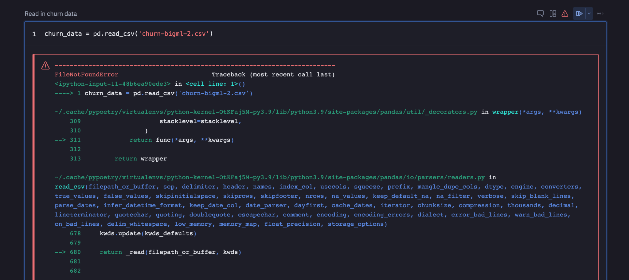 churn data read